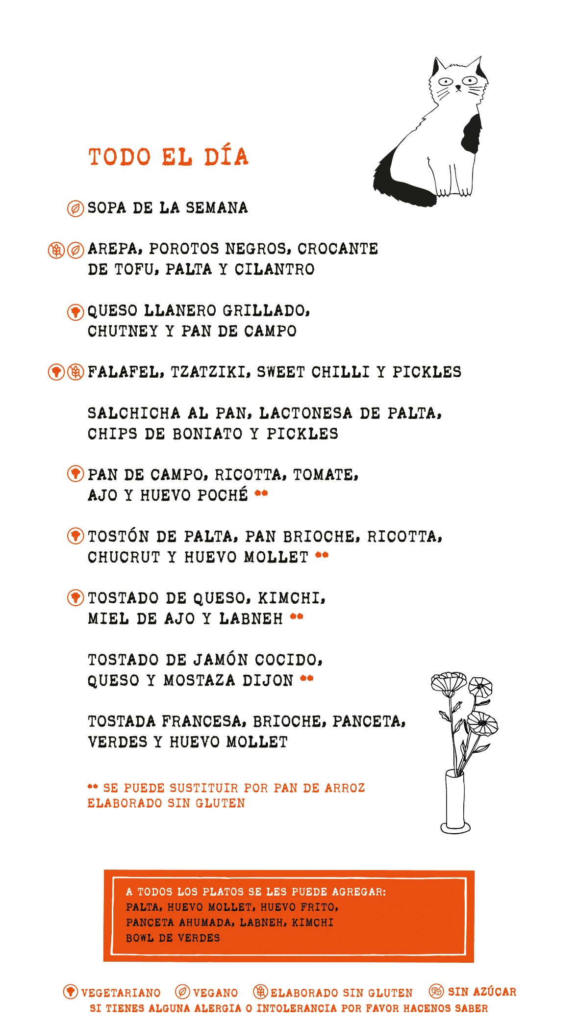 Menu Todo el dia de Casa de Abajo